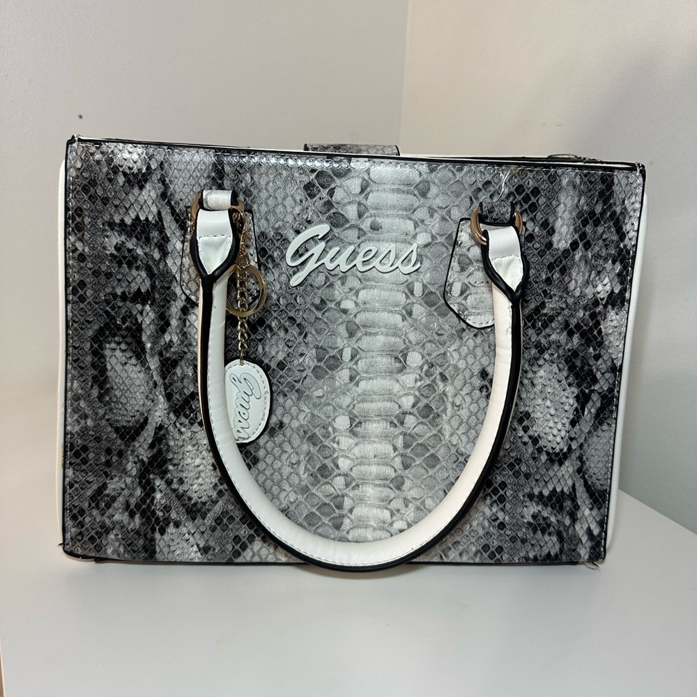 Guess crocodile print handbag.